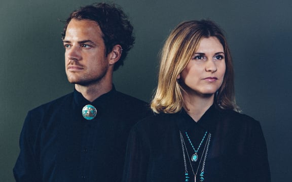 Vanessa McGowan (right) with Cy Winstanley in a photo for their band, The Tattletale Saints.