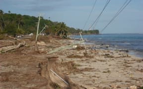 The scene in Samoa a year ago.