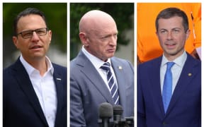 US Vice Presidential possible candidates Pennsylvania Gov. Josh Shaprio, Arizona Sen. Mark Kelly and Transportation Secretary Pete Buttigieg.