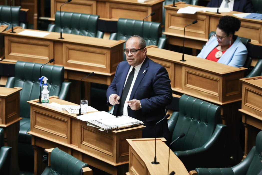 Minister for Pacific Peoples Aupito William Sio speaks during the last general debate for the 52nd Parliament