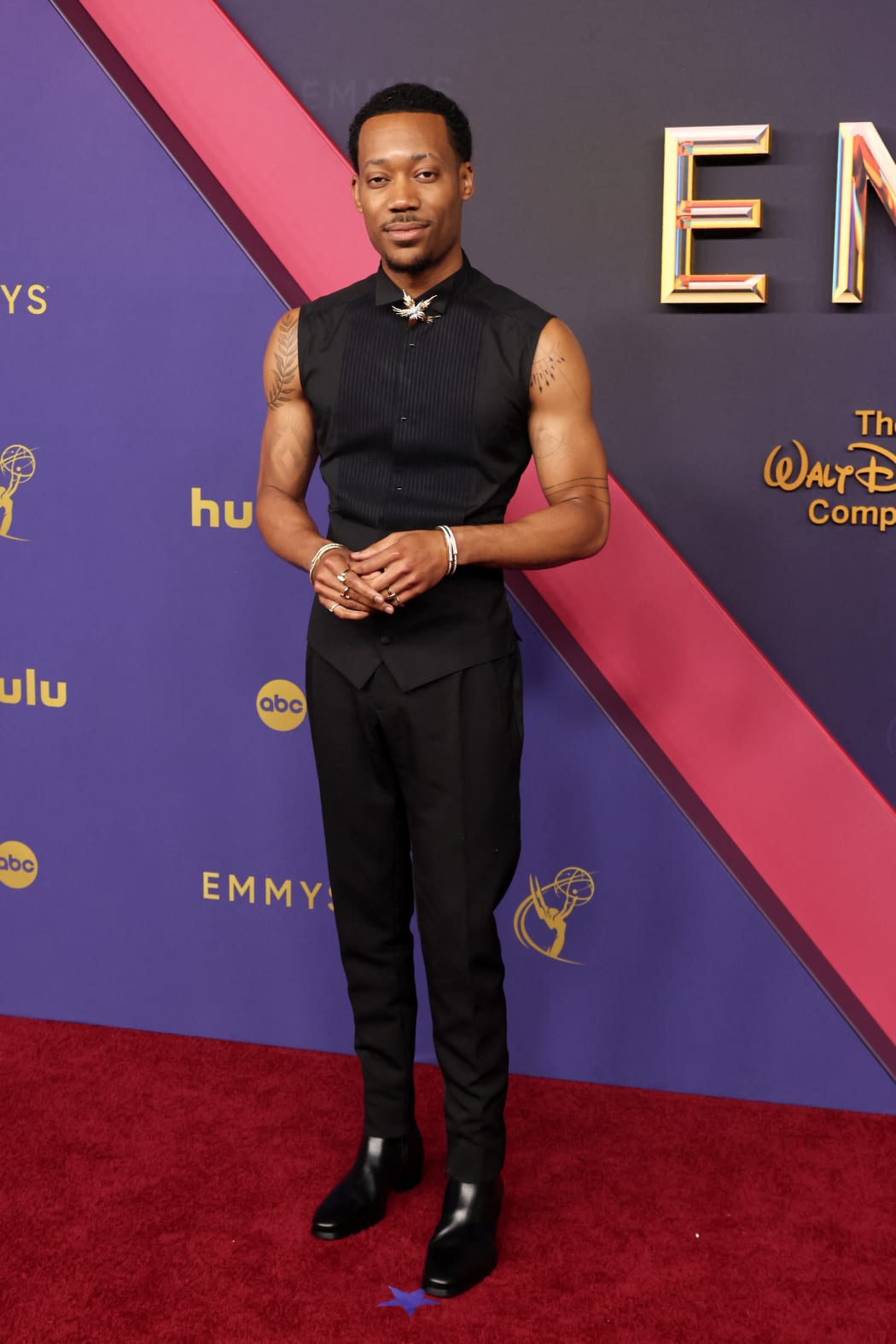 LOS ANGELES, CALIFORNIA - SEPTEMBER 15: Tyler James Williams attends the 76th Primetime Emmy Awards at Peacock Theater on September 15, 2024 in Los Angeles, California.   Amy Sussman/Getty Images/AFP (Photo by Amy Sussman / GETTY IMAGES NORTH AMERICA / Getty Images via AFP)