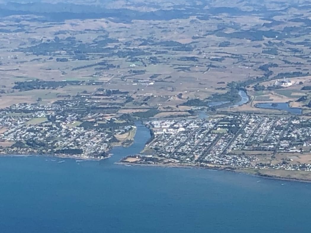 Aerial shot of the Waitara Plains, February 2020