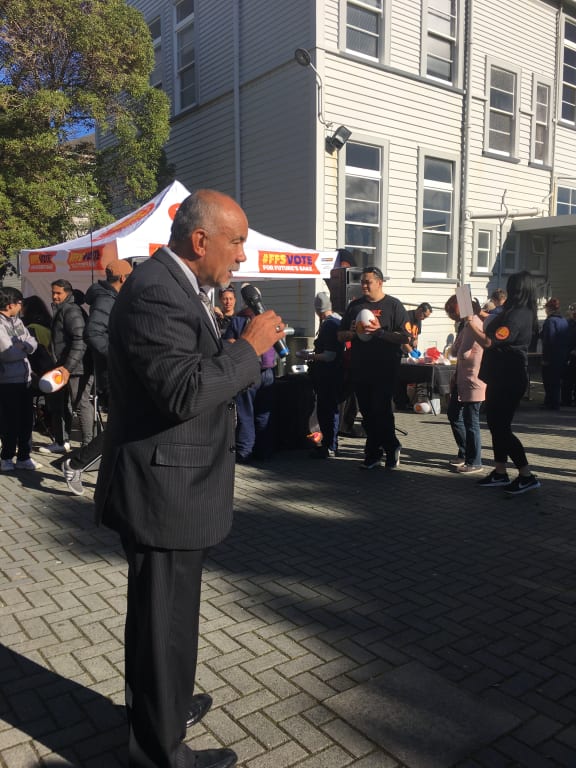 Maori Development Minister Te Ururoa Flavell speaking at the For Future’s Sake event.