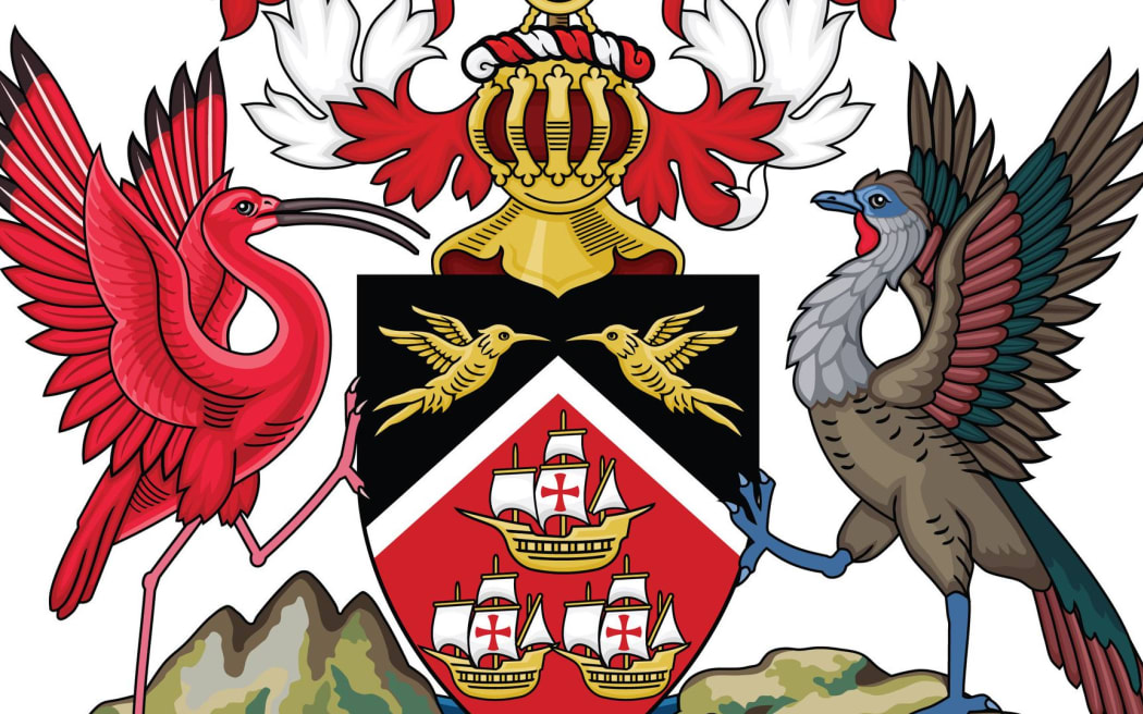 Official current vector coat of arms of unitary parliamentary constitutional republic of Trinidad and Tobago