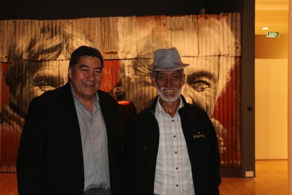Danny Murray and Graham Hoete at the Home exhibition, Tauranga Art Gallery
