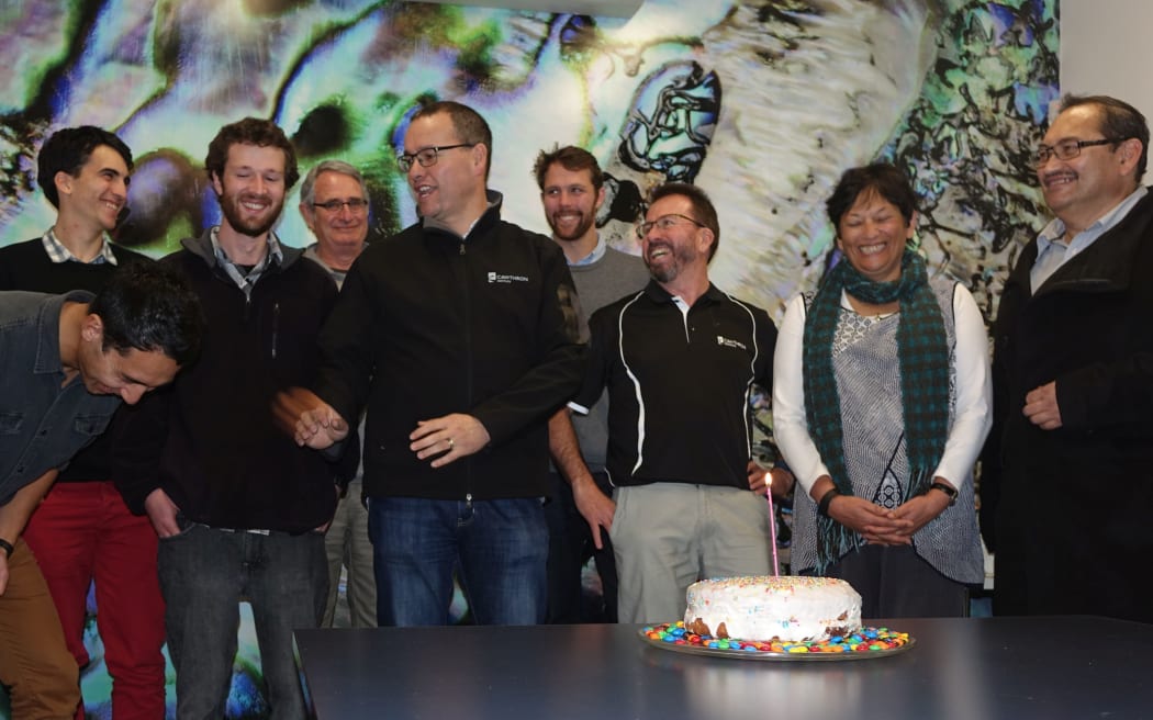 Scientists sing Happy Birthday to Camilla.