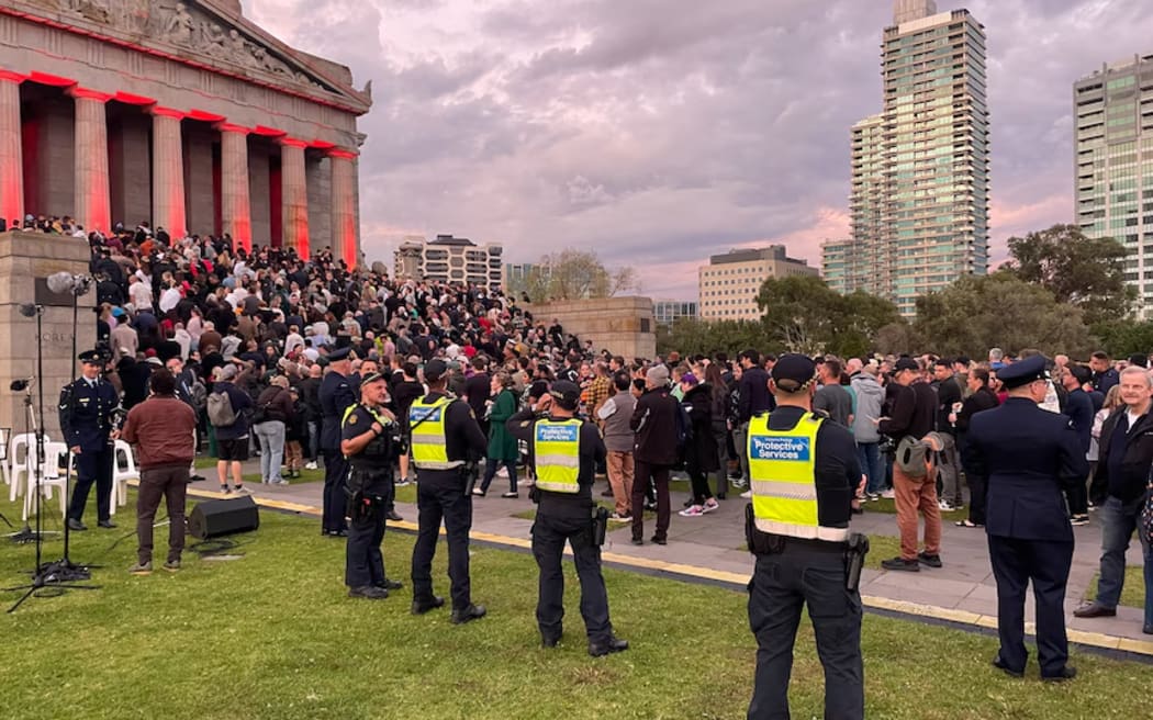 Jeering at Anzac Day service in Melbourne