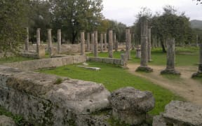 Ruins at Olympia, the home of the ancient Olympic games,