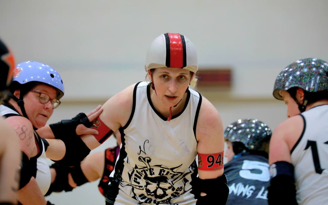 Roller Derby gets underway at the Rainbow Games.