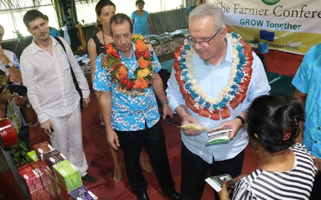 European Commissioner for International Development and Cooperation, Neven Mimica at the recent launch of the tea in Fiji.