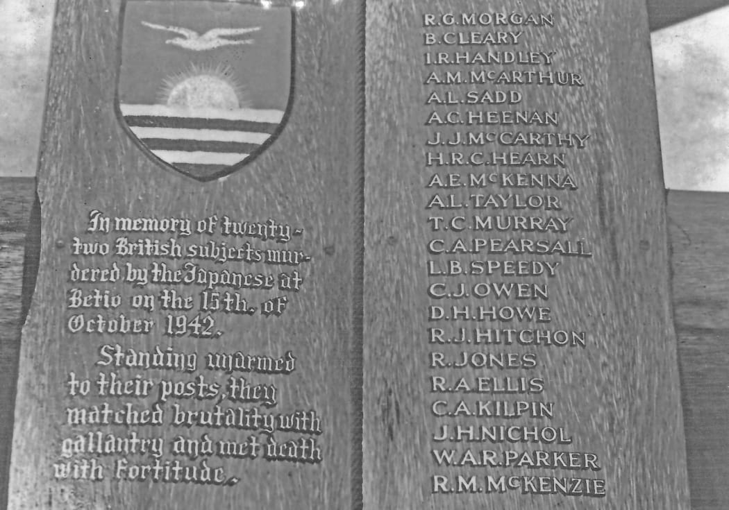 A memorial on Kiribati.