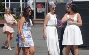 Frocked up for Cup Day in Christchurch.