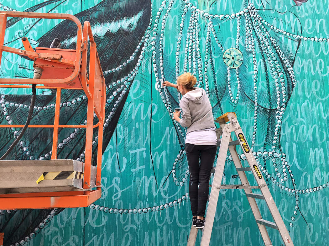Lettering artist Dirty bandits is working on her first Sea Walls project with Pangeaseed.