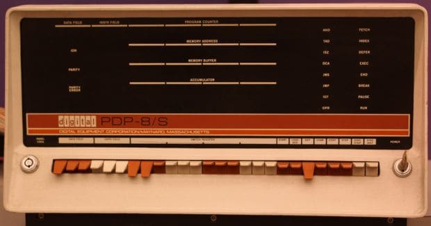 PDP 8/S computer similar to that used by Peter Zinovieff at EMS.