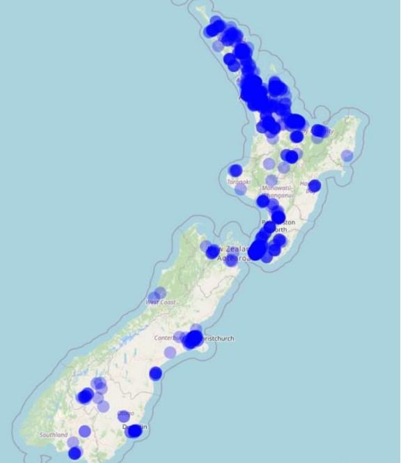 Geographic Location of Contacts - this map is correct as of 0800hrs 23 August 2021.