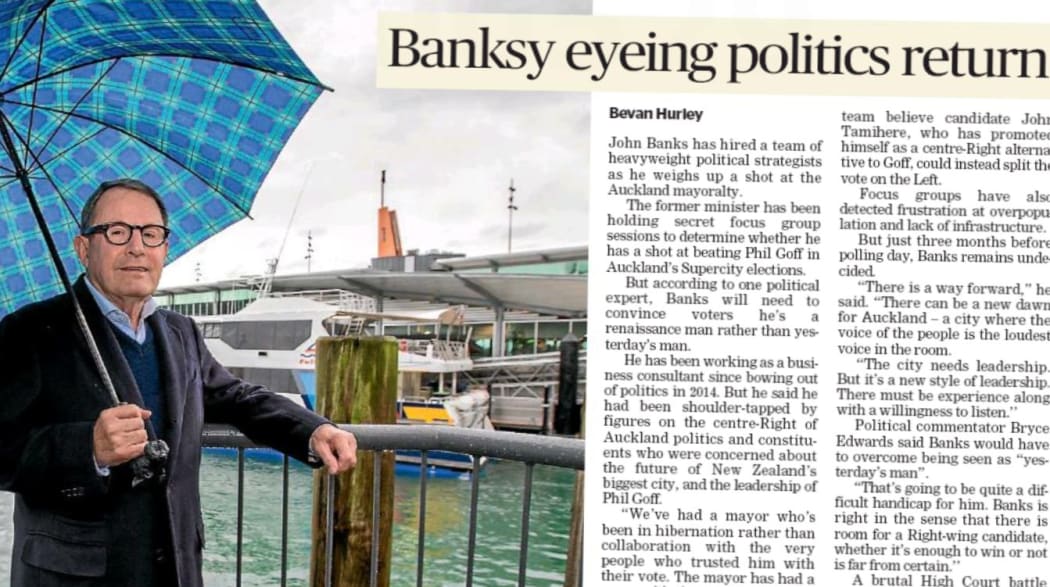 John Banks' hired hands prompted this story in the Sunday Star Times.