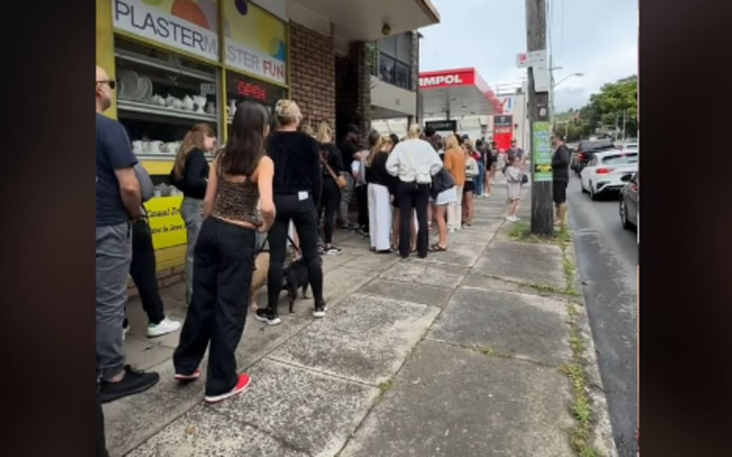 They queue at the Sydney pop-up.
