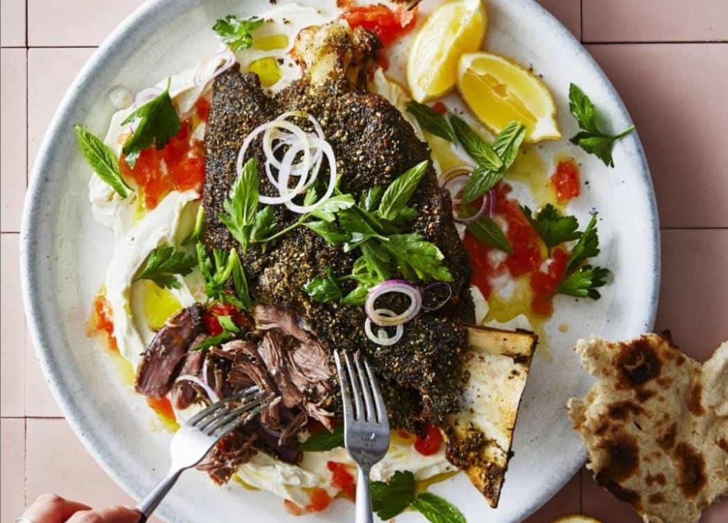 Za’atar lamb shoulder from The Slow Cook.