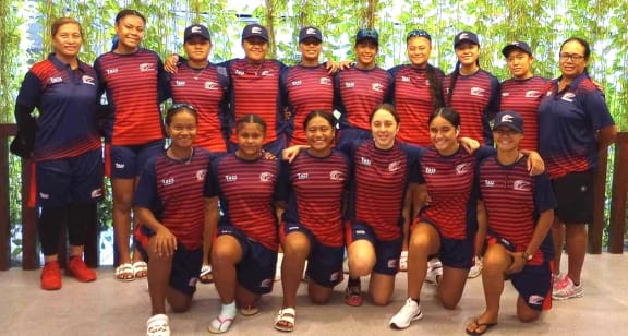 The Samoan Under-19 women's cricket team.