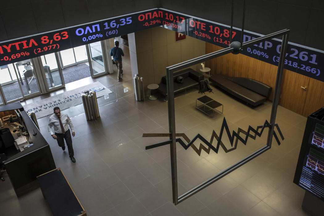 The Athens stock exchange.