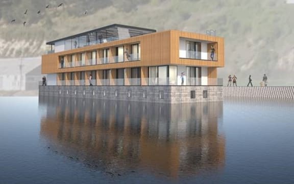 Concept for the floating hotel.