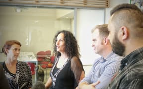Left to right: Hinewehi Mohi, Moana Maniapoto, Damian Vaughan and Tama Waipara
