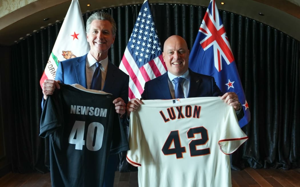Prime Minister Christopher Luxon meets with California Mayor Gavin Newsom.