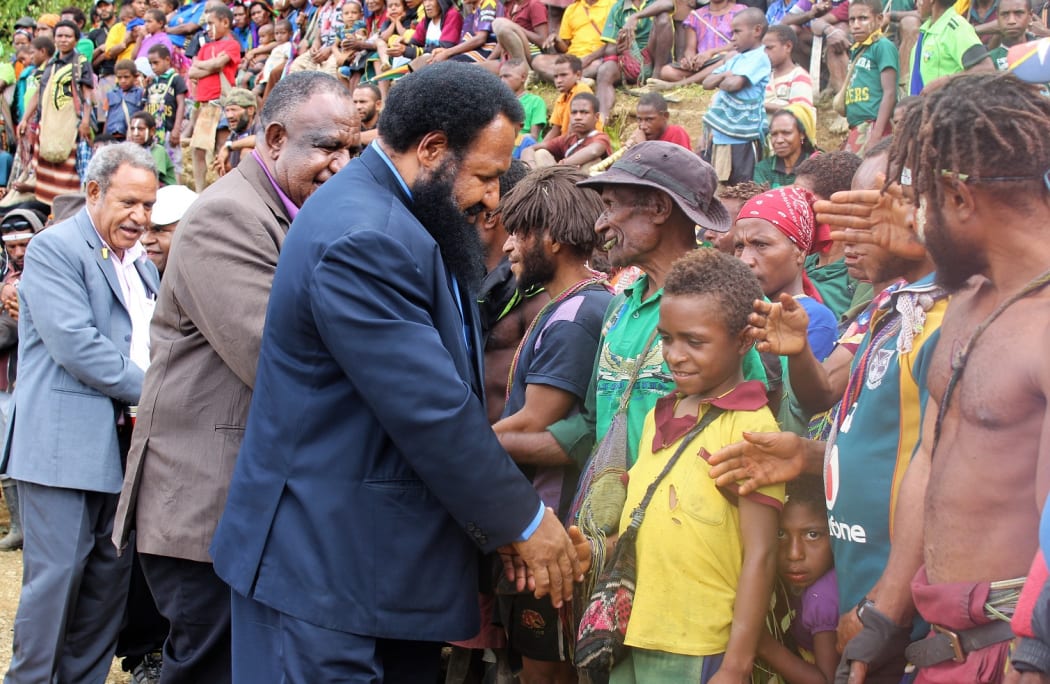 PNG Opposition Leader, Don Polye, at Maramuni