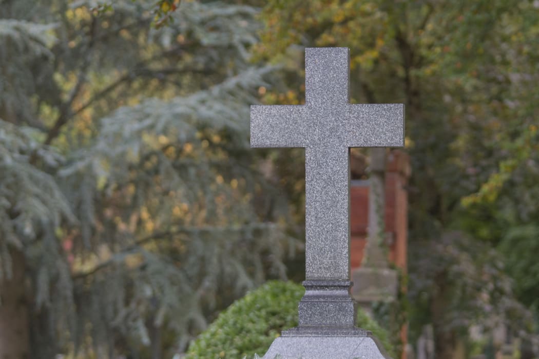 Gravestone head.
