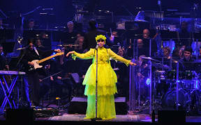 Benee and the New Zealand Symphony Orchestra performing live at the Micheal Fowler Centre, Wellington, New Zealand.