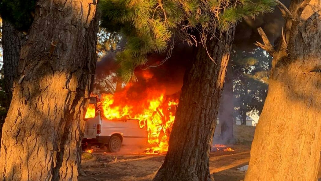 A couple travelling New Zealand in a freedom camper they converted themselves have “lost everything” after their first night in the South Island.