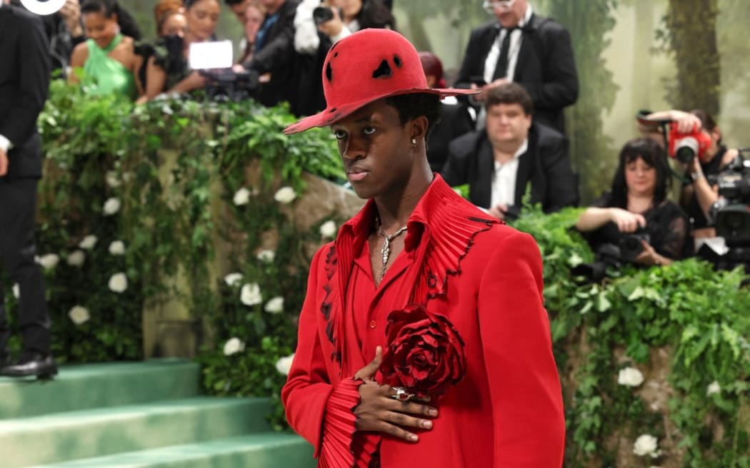 NEW YORK, NEW YORK - MAY 06: Wisdom Kaye attends The 2024 Met Gala Celebrating "Sleeping Beauties: Reawakening Fashion" at The Metropolitan Museum of Art on May 06, 2024 in New York City.   Marleen Moise/Getty Images/AFP (Photo by Marleen Moise / GETTY IMAGES NORTH AMERICA / Getty Images via AFP)