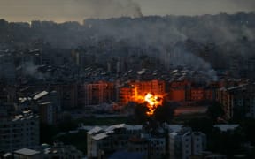 A fireball rises after an Israeli airstrike in Beirut’s southern suburbs on 6 March, 2026.