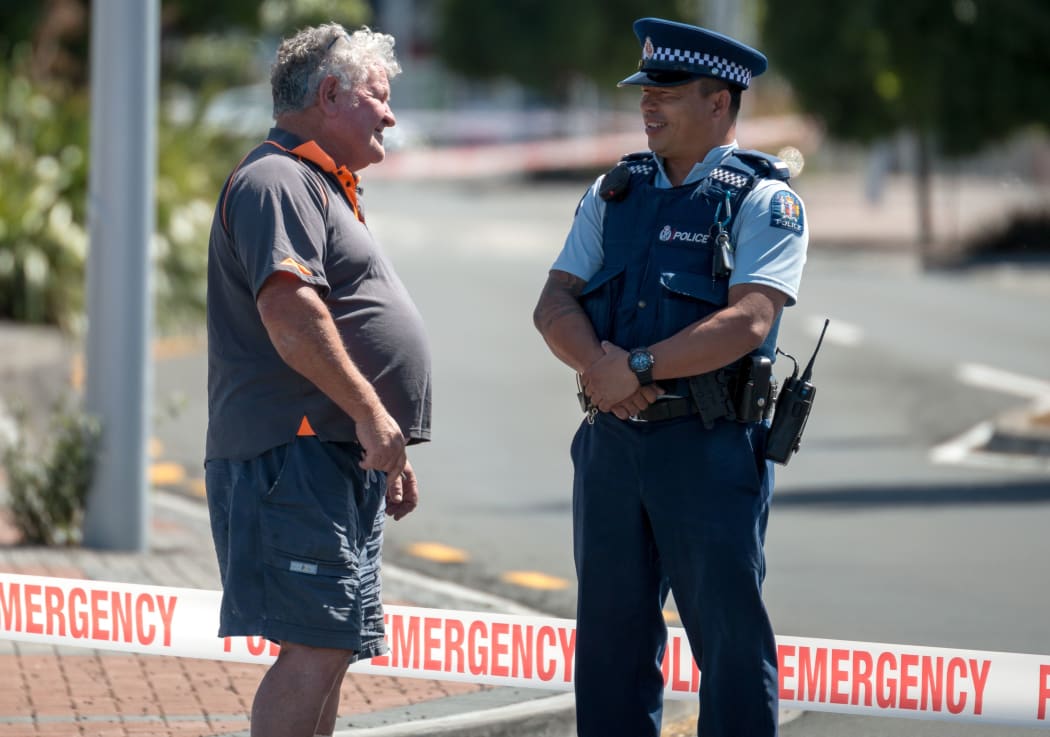 Terry Wayne Howe, left, said his daughter heard the gunshots early Saturday morning. A shooting in Papakura left one man dead and another seriously injured.