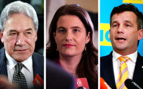 The role of deputy prime minister is still up for grabs as coalition discussions to form a government continue on 22 November, 2023, with the possibility of New Zealand First leader Winston Peters (L) and ACT leader David Seymour (R) sharing the position being touted. National Party deputy leader Nicola Willis (C) is another likely candidate for the role.