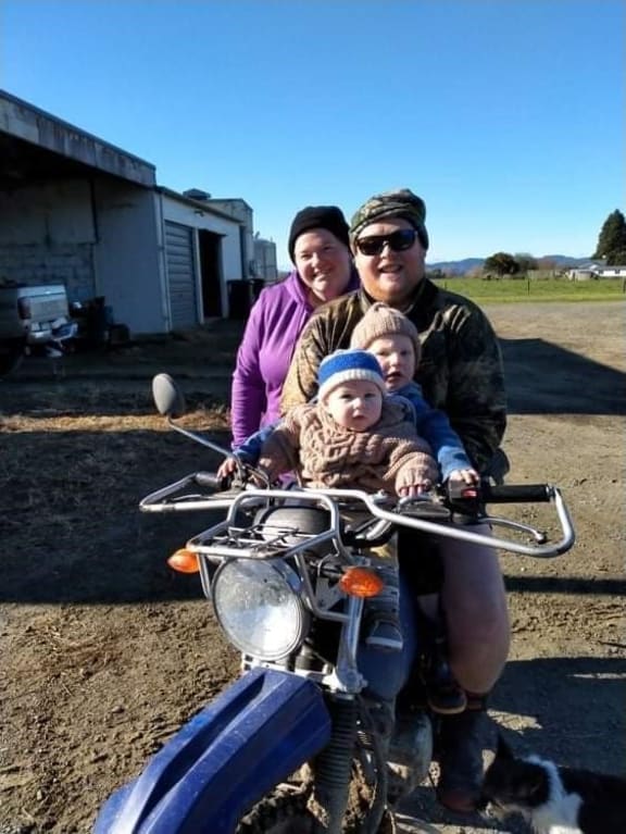 Rachael Muggeridge and Daniel Gavin with their sons Eddie and Floyd Gavin