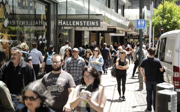 Christmas shopping in Wellington.