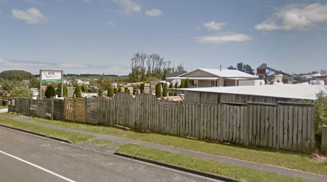 Waverely Sawmill's location in Taranaki.