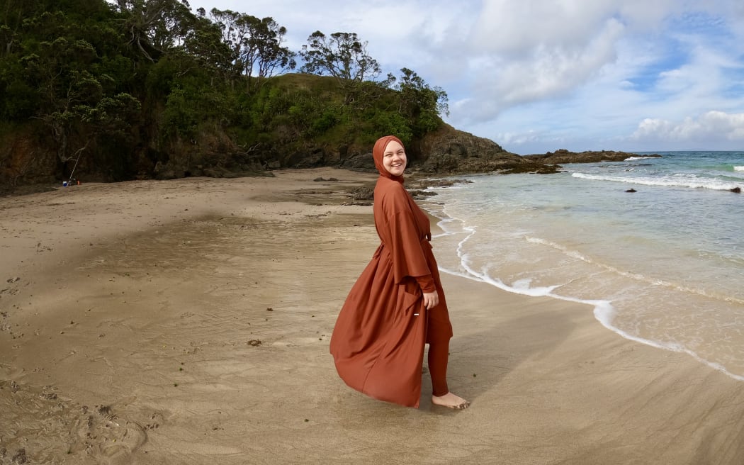 WOMMO designer Veronika Edali says she found there was a lack of modest activewear for women to be able to fully enjoy swimming in New Zealand.