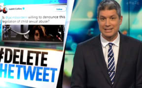 Three's The Project show urged Judith Collins to delete her tweet sharing the fake news from France.
