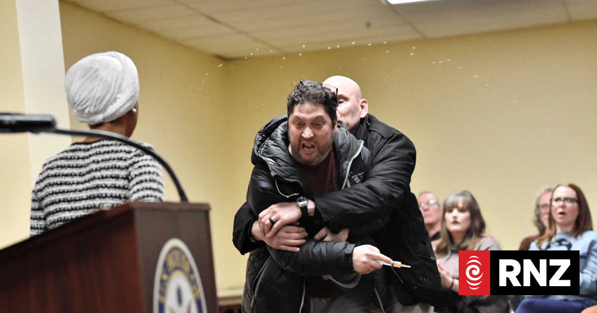 Democratic Rep. Ilhan Omar was sprayed with unknown substance during speech