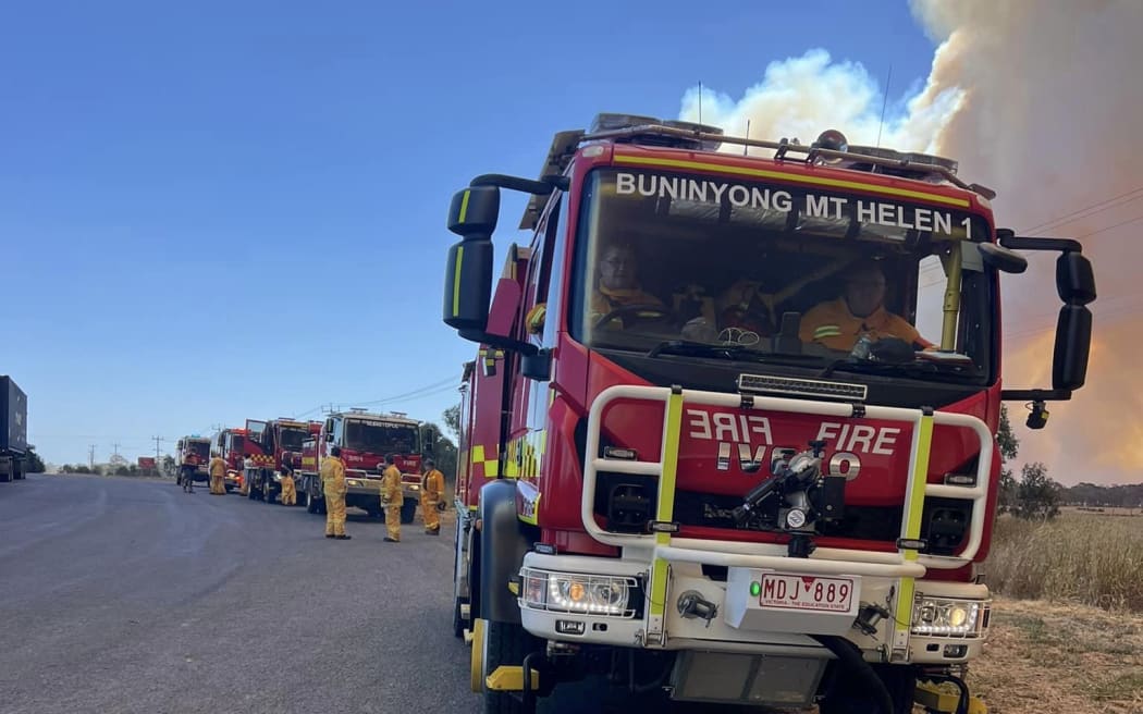 Hundreds of firefighters have been battling a huge out of control wildfire in Western Victoria.