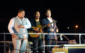Sol3Mio sing at the school's 25th anniversary celebration.