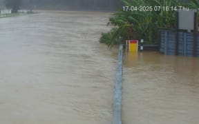 The Kaeo river flooded on April 17