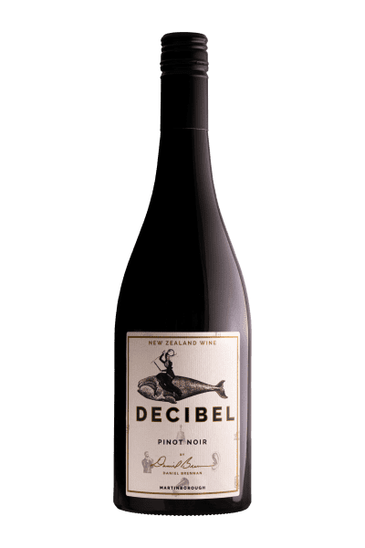 The Decibel pinot noir featuring a whale on the label.