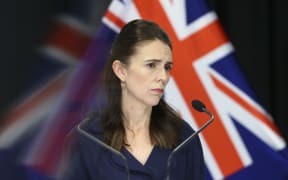 Prime Minister Jacinda Ardern looks on during a press conference at Parliament on 5 April 2020. New Zealand was placed in complete lockdown and a state of national emergency was declared on Thursday 26 March to stop the spread of COVID-19 across the country.