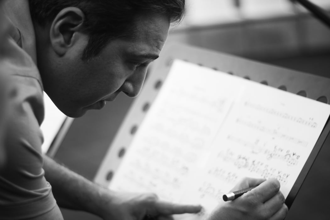 Fazıl Say during rehearsals in 2011