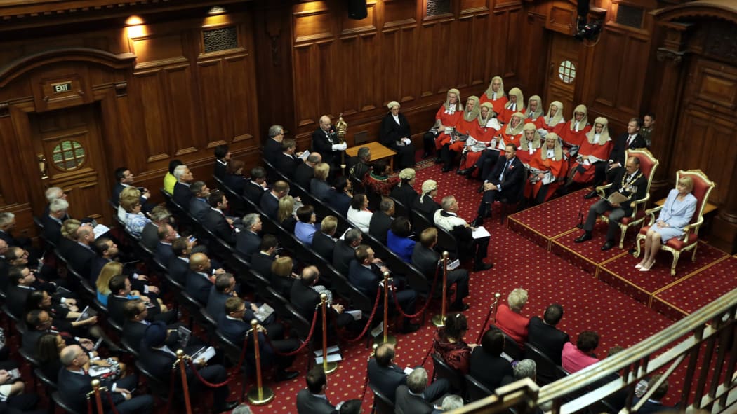 The Rt Hon Sir Jerry Mateparae Governor General of New Zealand  during the official opening of Parliament in Wellington