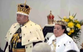 Tonga's King Tupou VI and Queen Nanasipau’u at their coronation in 2015.