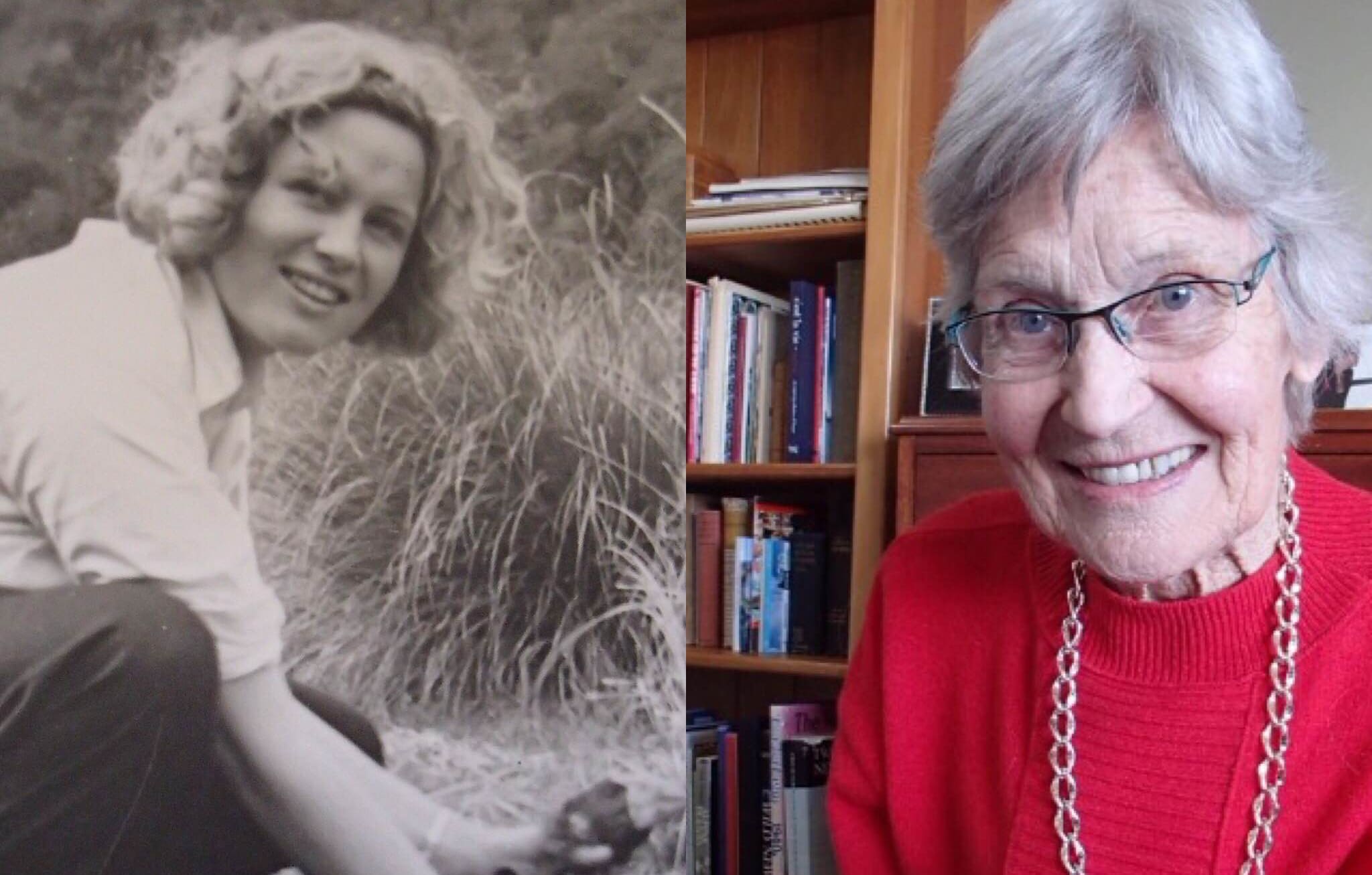 Joan Watson (née Telfer) with the first takahe discovered in Takahe Valley.
